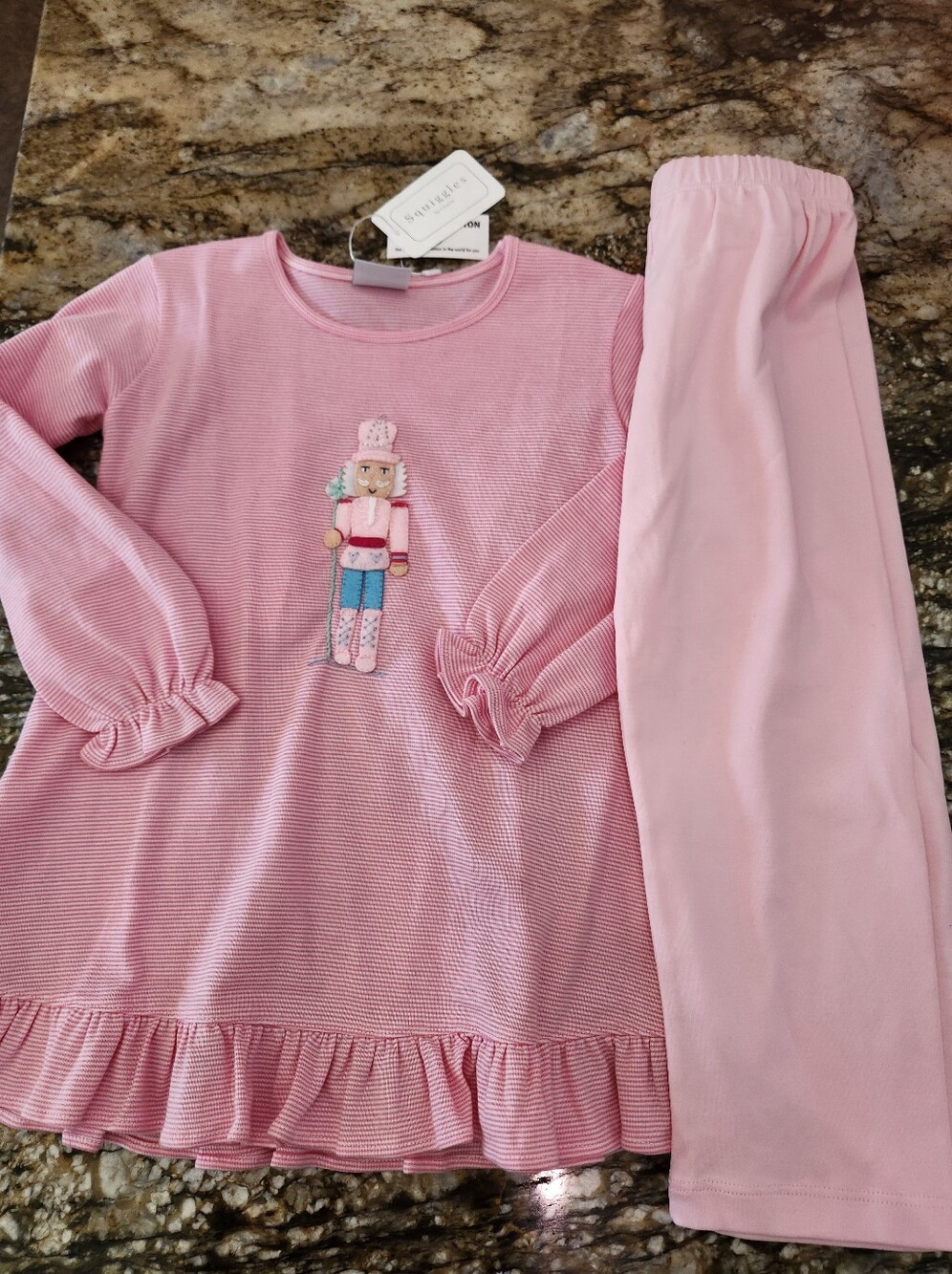 Girls Pink Nutcracker Set with Ruffle Hem